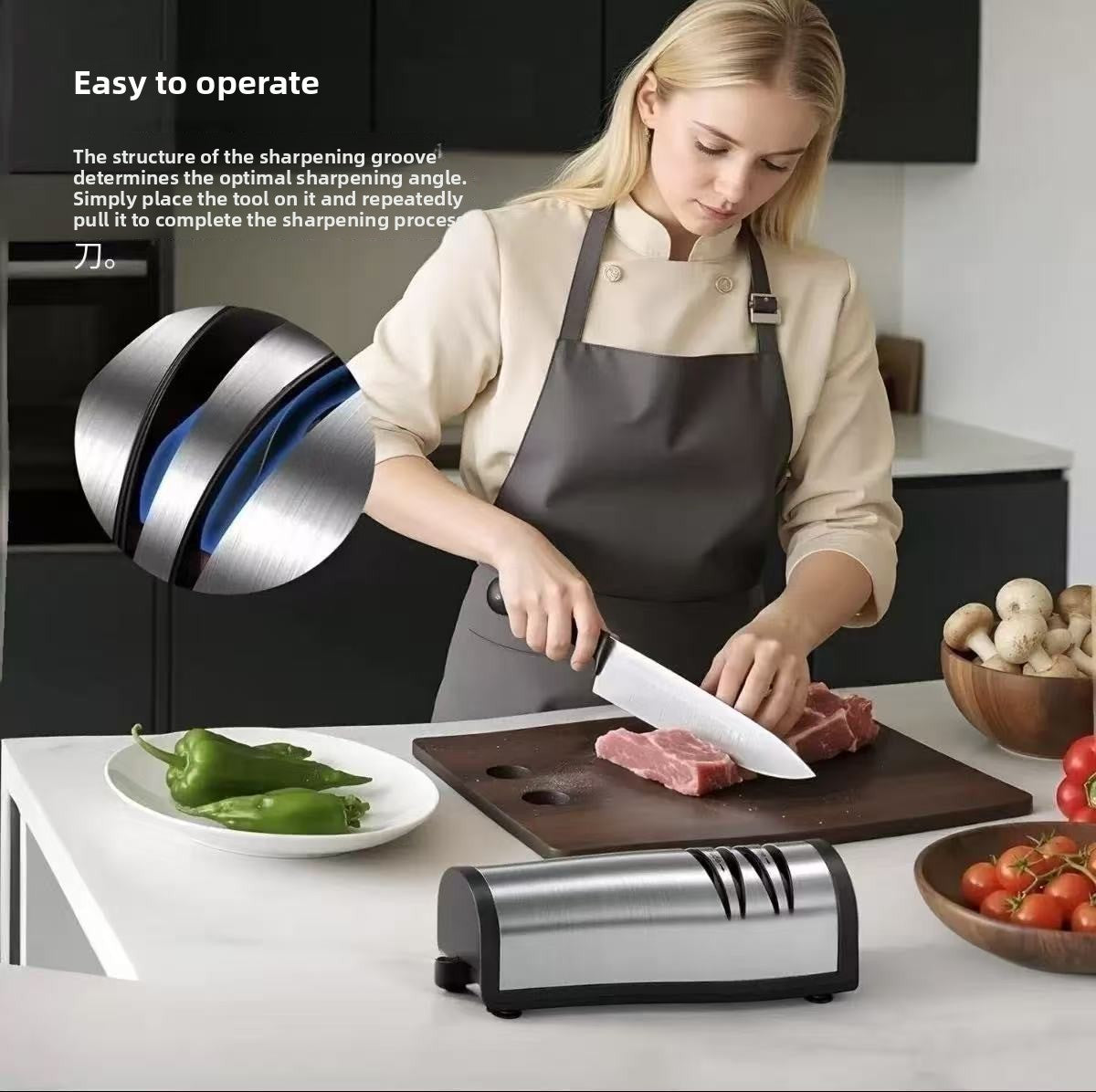 Rechargeable Automatic Electric Knife Sharpener